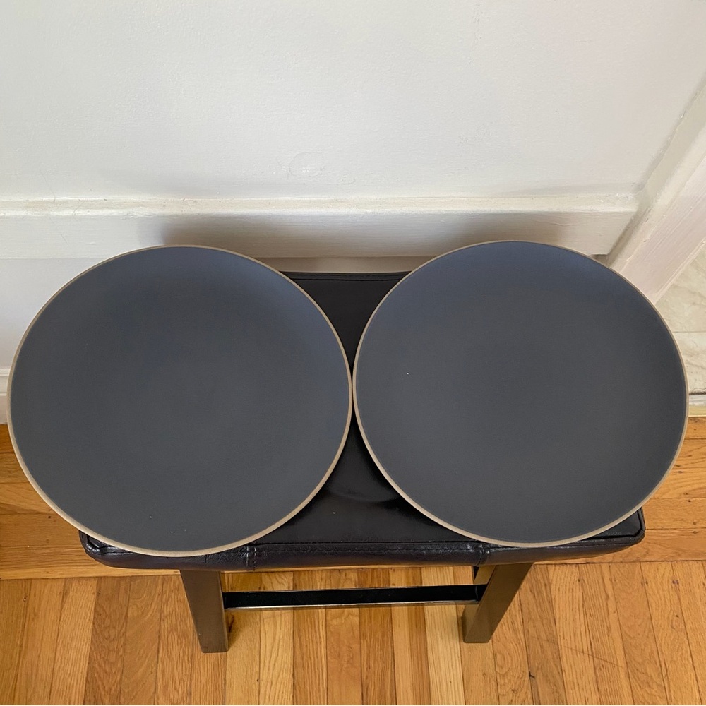 $116 Heath Ceramics Slate Indigo Grey Coupe Dinner Plate 11'' Diameter (2 piece)